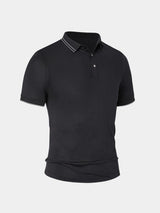 Dallas - Black Polo with Contrast Piping