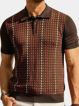 Darren - Patterned Knit Polo