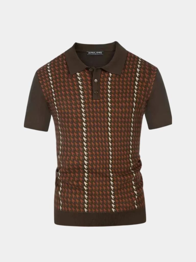 Darren - Patterned Knit Polo
