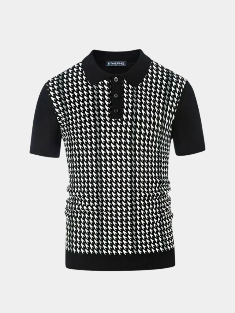 Darren - Patterned Knit Polo