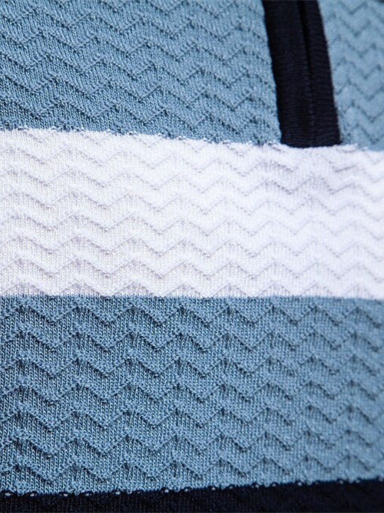 Devin - Colour Block Zip Polo