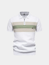 Devin - Colour Block Zip Polo