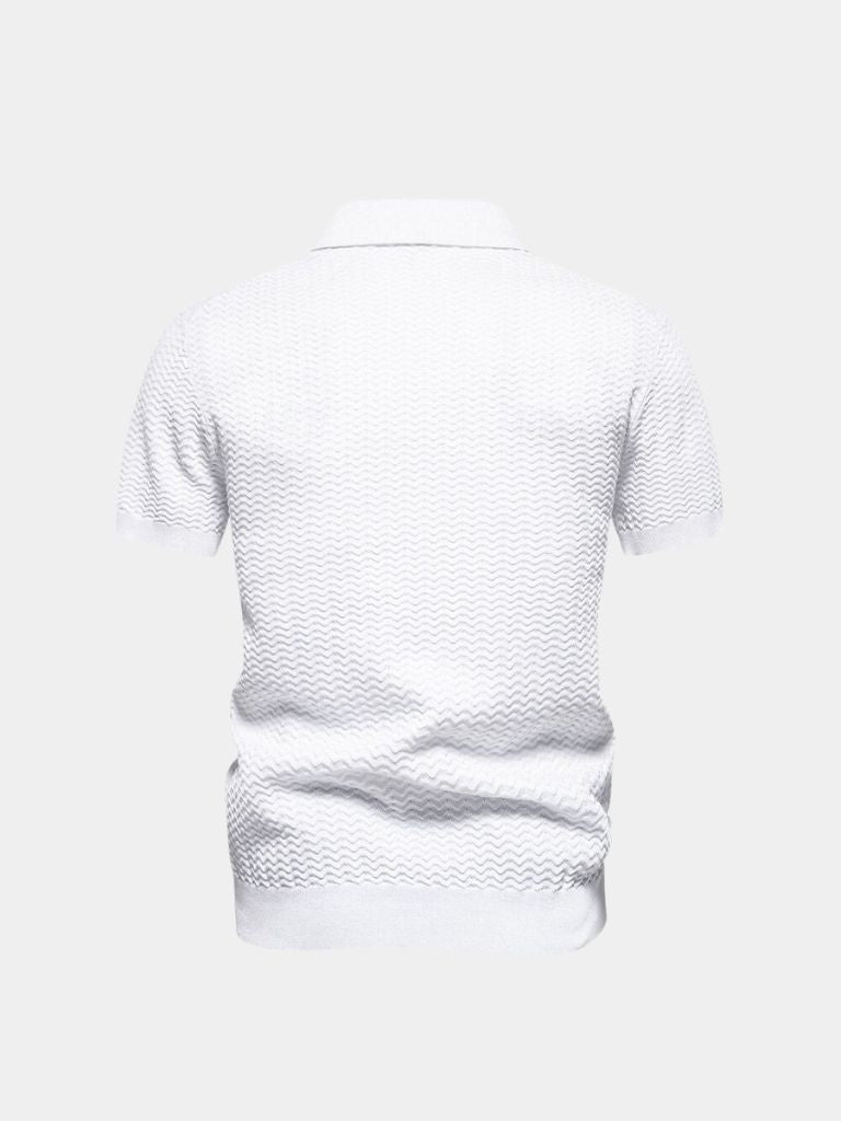 Devin - Colour Block Zip Polo