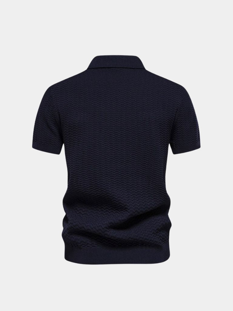 Devin - Colour Block Zip Polo