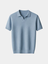 Dustin - Navy Open Collar Polo
