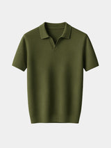 Dustin - Navy Open Collar Polo