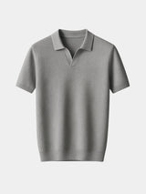 Dustin - Navy Open Collar Polo