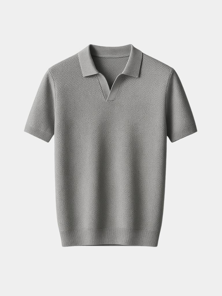 Dustin - Navy Open Collar Polo