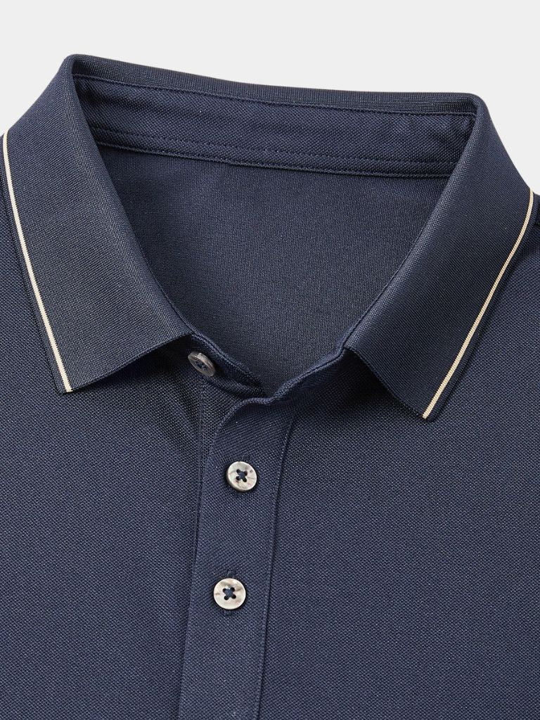 Eric - Navy Polo with Classic Collar