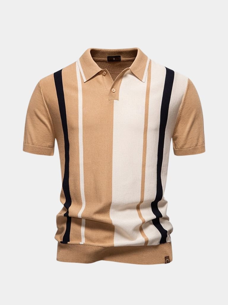 Graham - Retro Vertical Stripe Polo