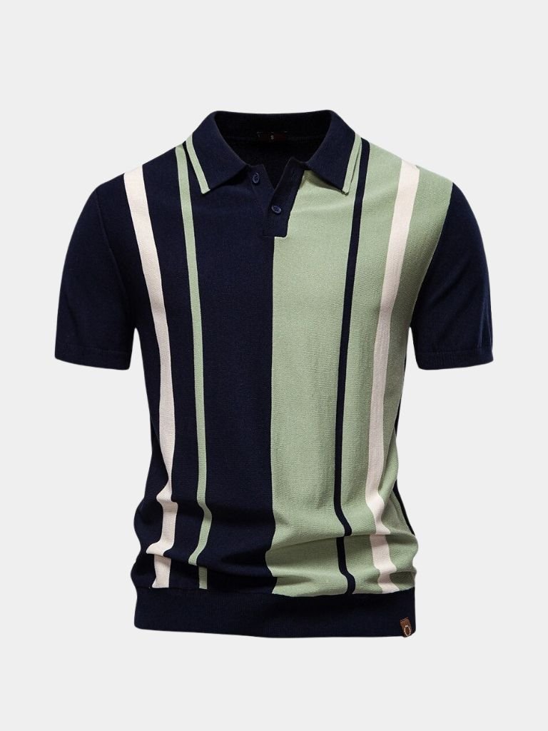 Graham - Retro Vertical Stripe Polo