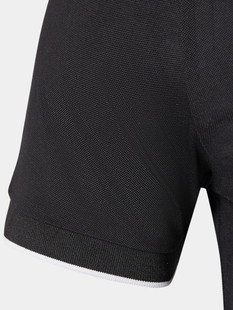 Grant - Black Zip Collar Polo
