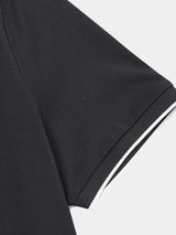 Grant - Black Zip Collar Polo