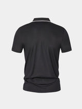 Grant - Black Zip Collar Polo