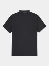 Grant - Black Zip Collar Polo