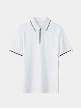 Grant - Black Zip Collar Polo