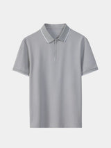Grant - Black Zip Collar Polo
