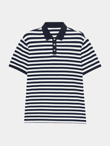 Greg - Dark Blue Striped Polo