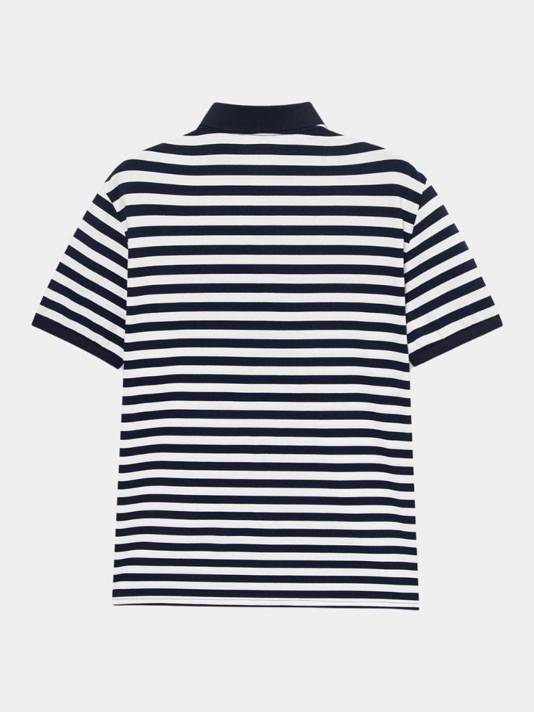 Greg - Dark Blue Striped Polo