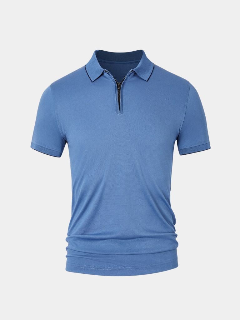 Jared - Blue Quarter Zip Polo