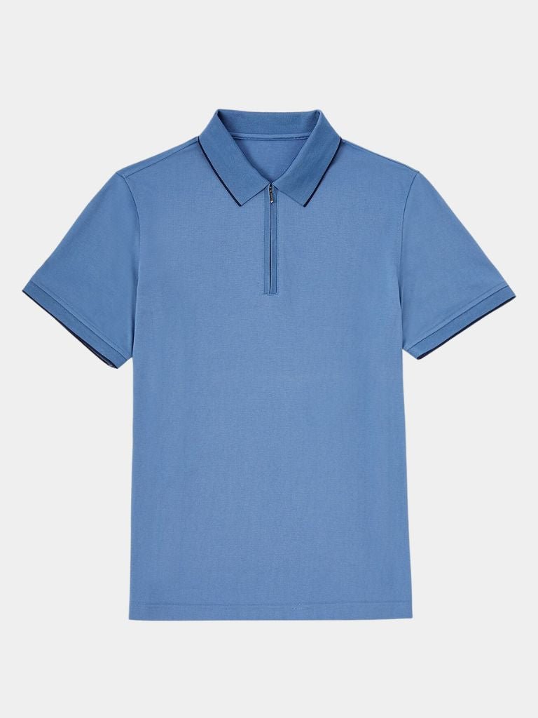Jared - Blue Quarter Zip Polo