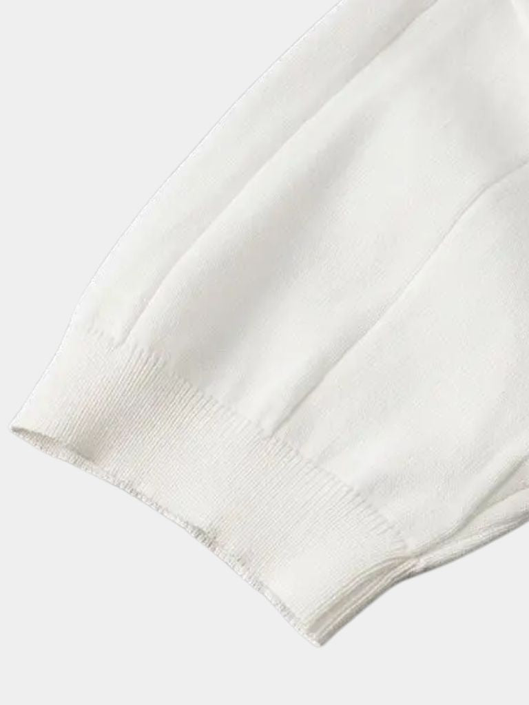 Jeremy - Blue Textured Open Collar Polo