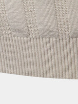 Keegan - Cream Textured Knit Polo