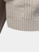 Keegan - Cream Textured Knit Polo