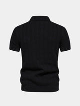 Keegan - Cream Textured Knit Polo