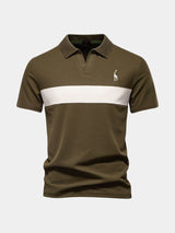 Kyle - White Polo with Contrast Stripes