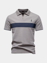 Kyle - White Polo with Contrast Stripes