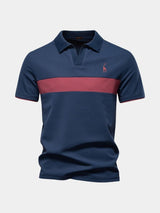 Kyle - White Polo with Contrast Stripes
