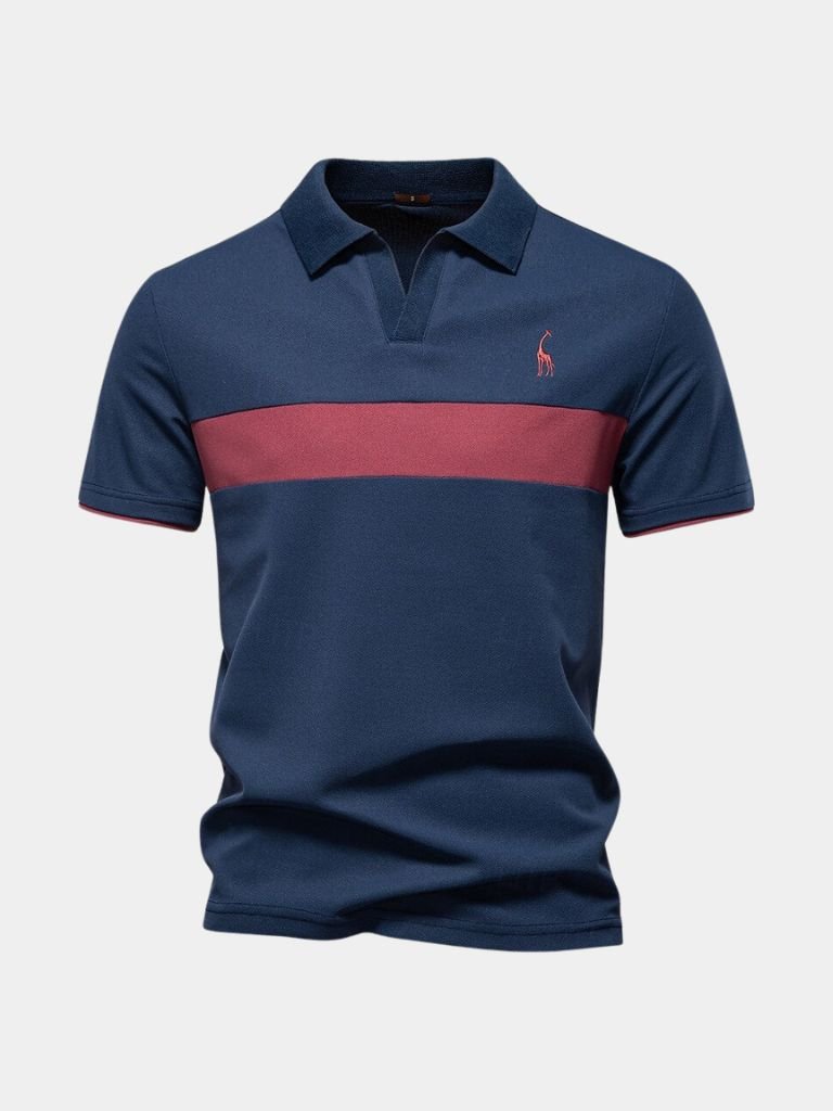 Kyle - White Polo with Contrast Stripes
