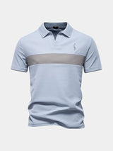 Kyle - White Polo with Contrast Stripes