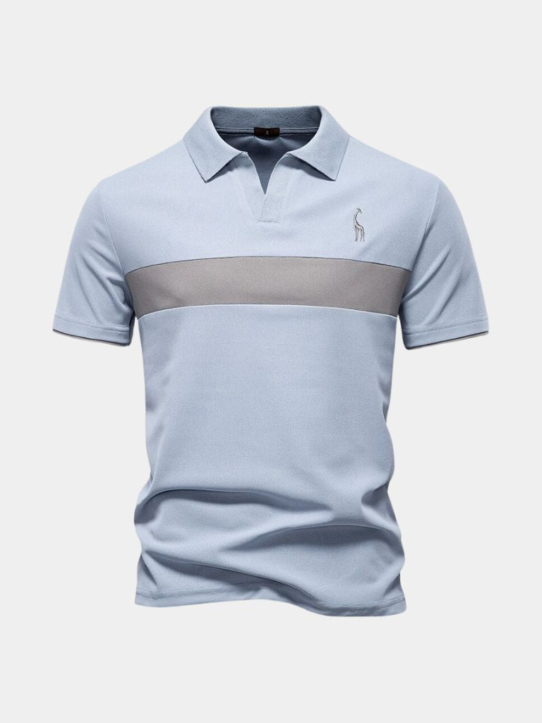 Kyle - White Polo with Contrast Stripes