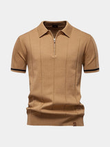 Lane - Knit Zip Collar Polo
