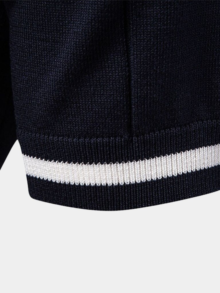 Lane - Knit Zip Collar Polo