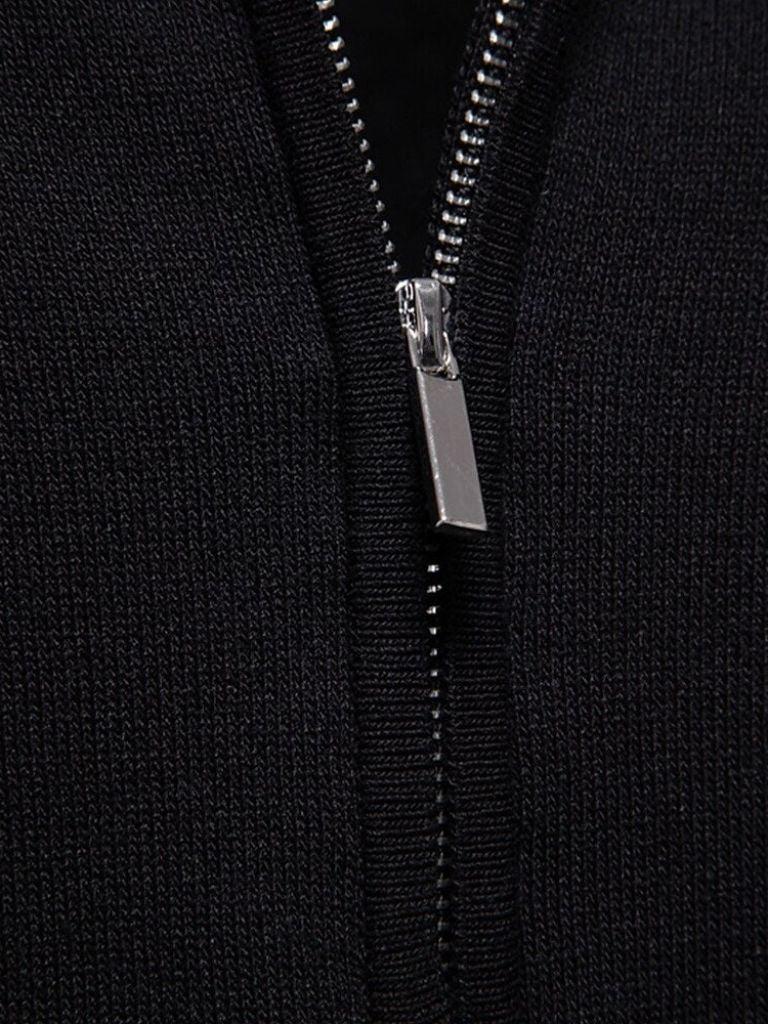 Lane - Knit Zip Collar Polo