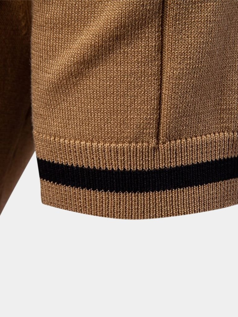 Lane - Knit Zip Collar Polo