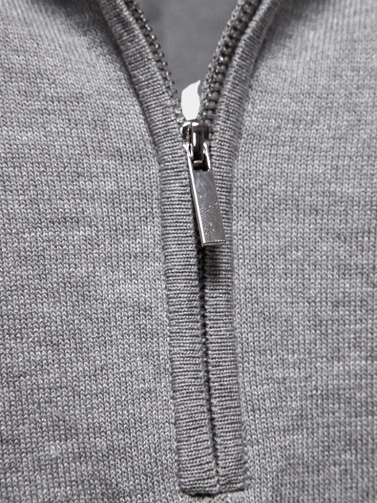 Lane - Knit Zip Collar Polo