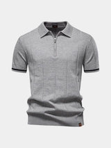 Lane - Knit Zip Collar Polo