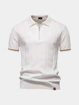 Lane - Knit Zip Collar Polo