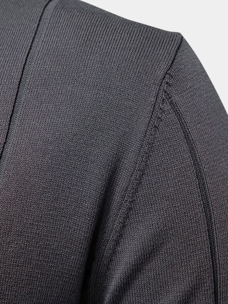 Lane - Knit Zip Collar Polo