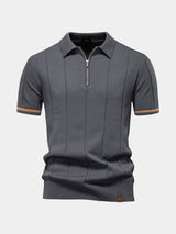 Lane - Knit Zip Collar Polo