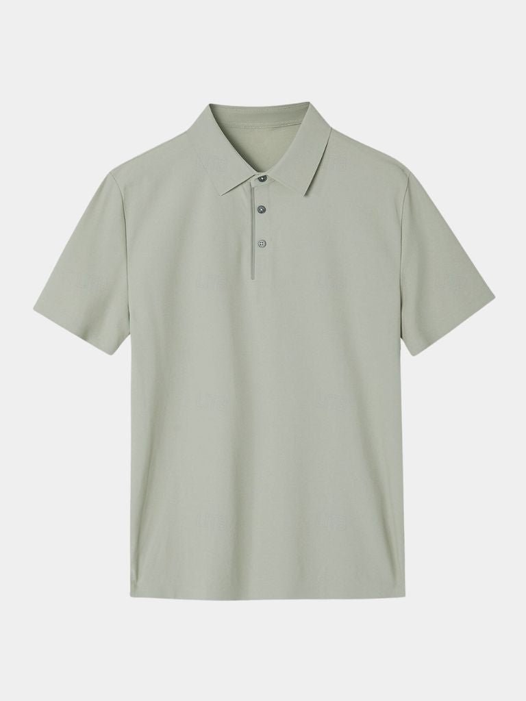 Mitchell - Sage Green Polo with Classic Collar