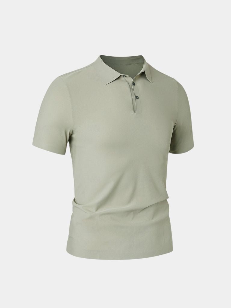 Mitchell - Sage Green Polo with Classic Collar
