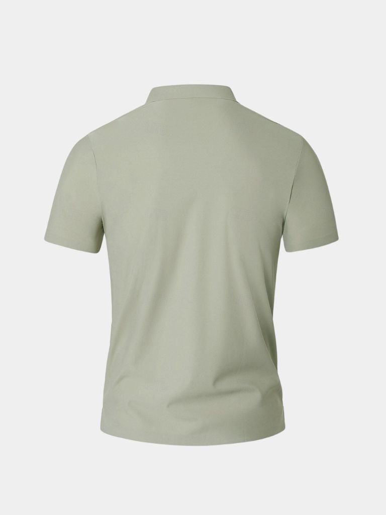 Mitchell - Sage Green Polo with Classic Collar