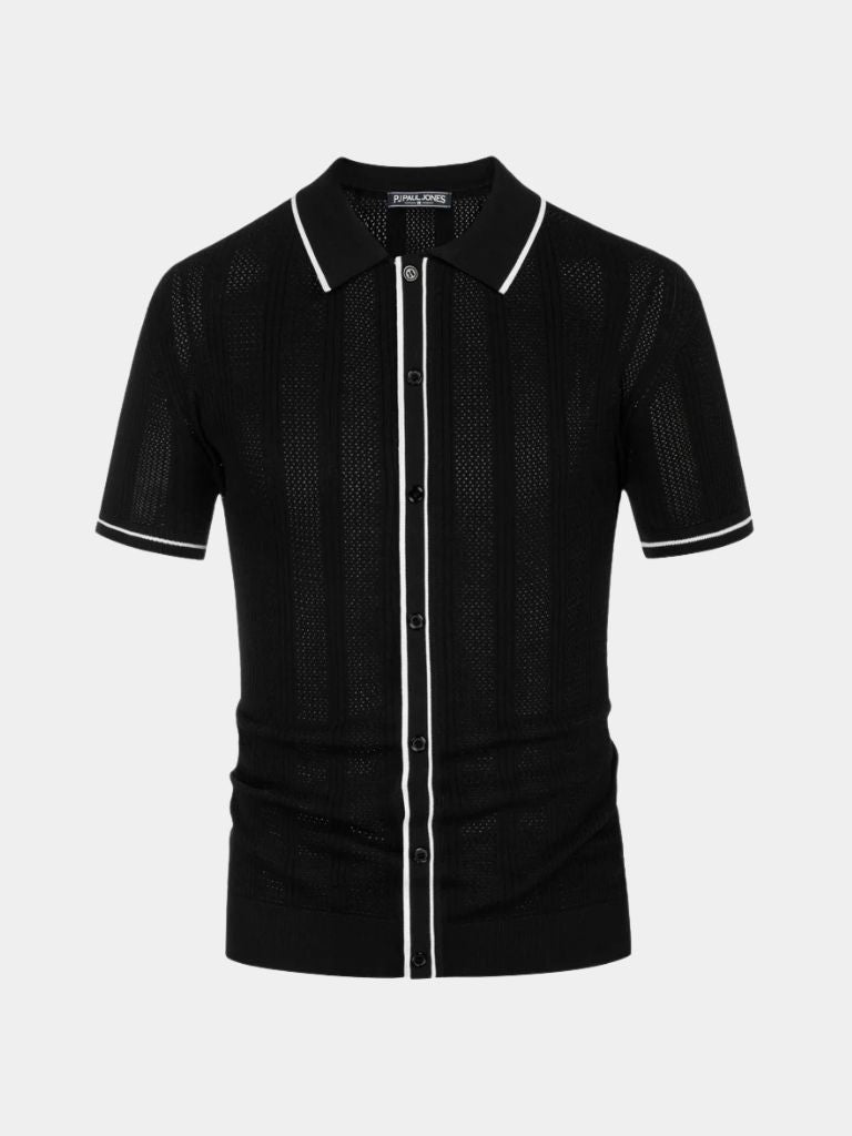 Parker - Cream Knit Zip Polo