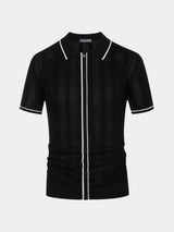 Parker - Cream Knit Zip Polo