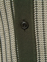 Quinn - Striped Knit Polo with Button Placket